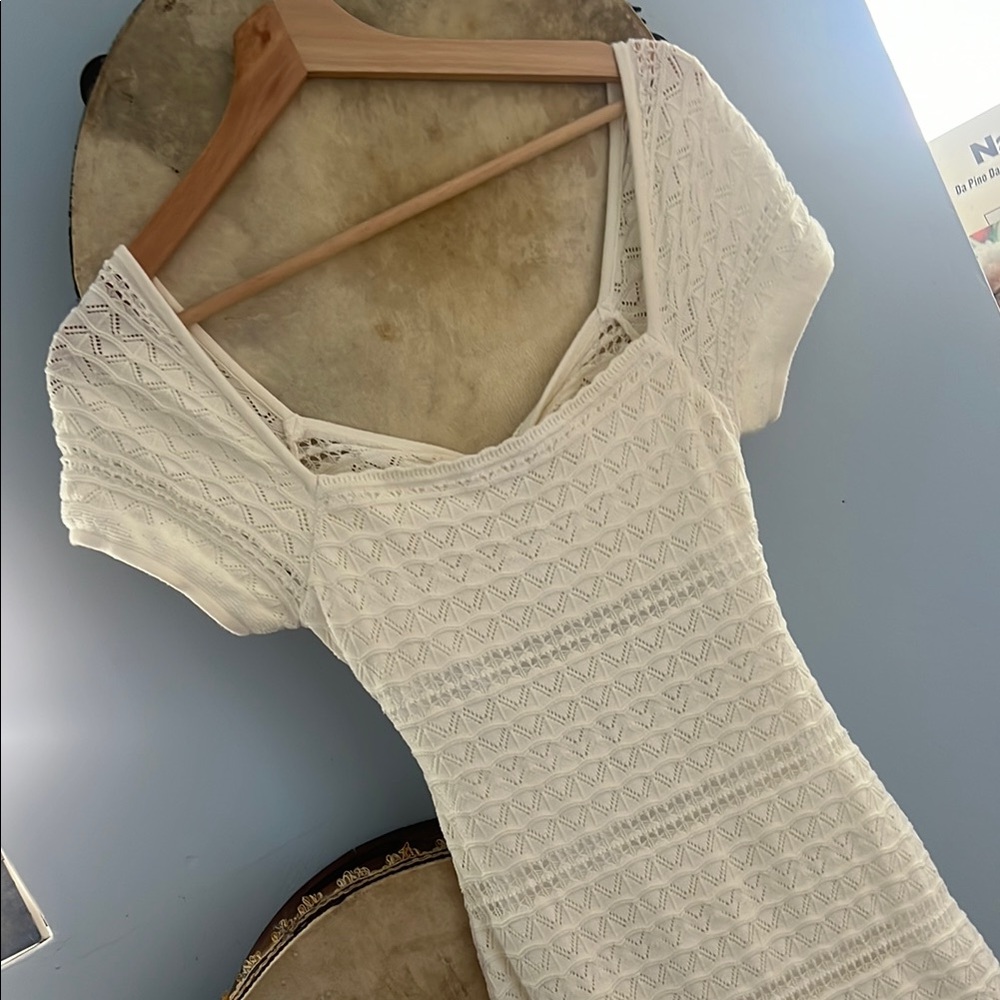 Hollister Cream Knit Dress